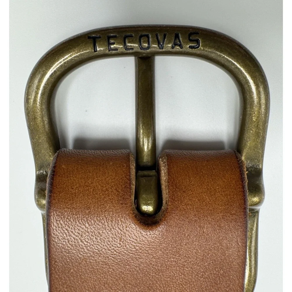 Tecovas Genuine Brown Leather Belt Western Classic 5 Hole Mens 32 Made in USA